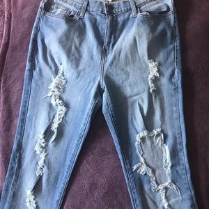 Fashion Nova distressed jeans